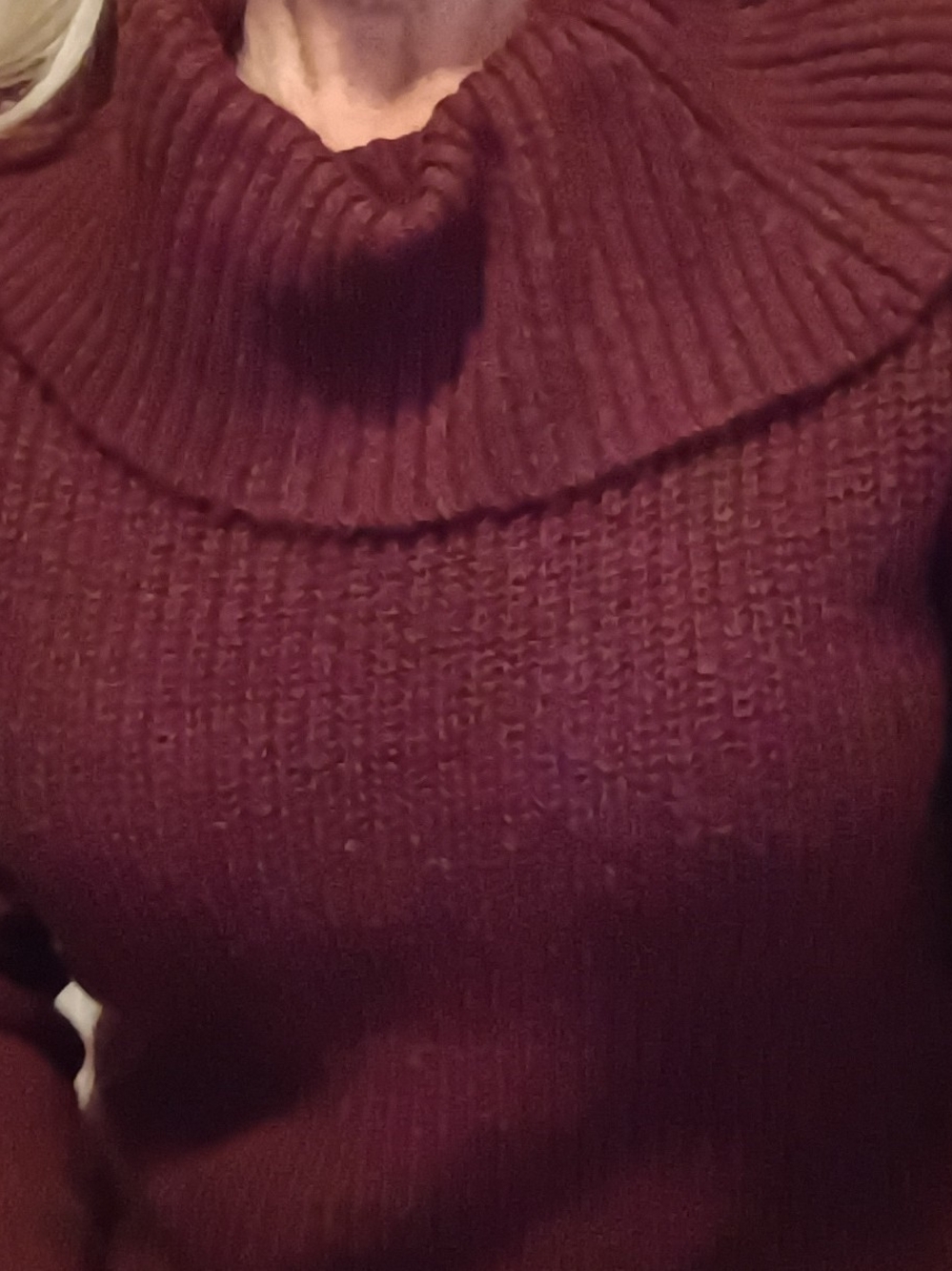 Cozy Cowl Neck Sweater in Burgundy